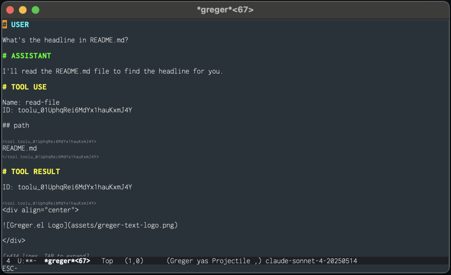 greger.el screenshot