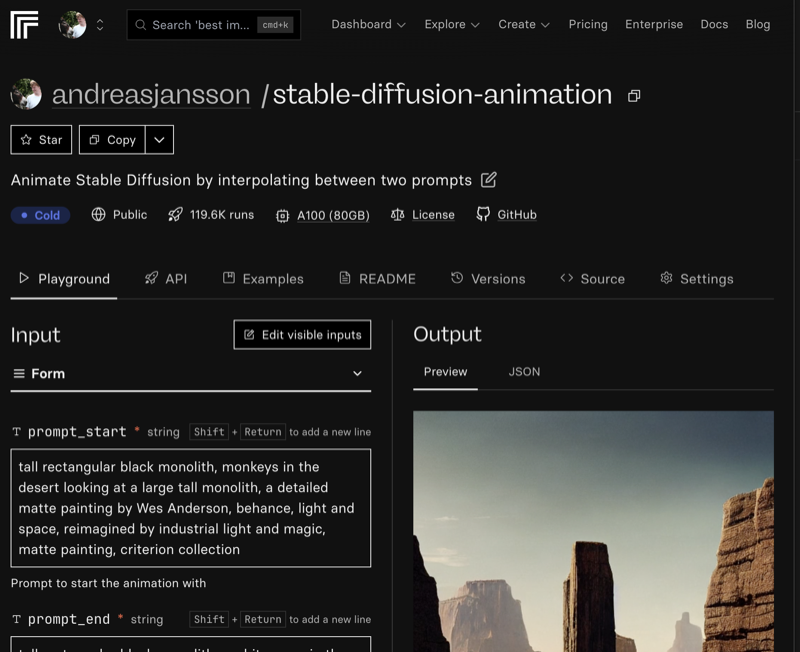 replicate screenshot